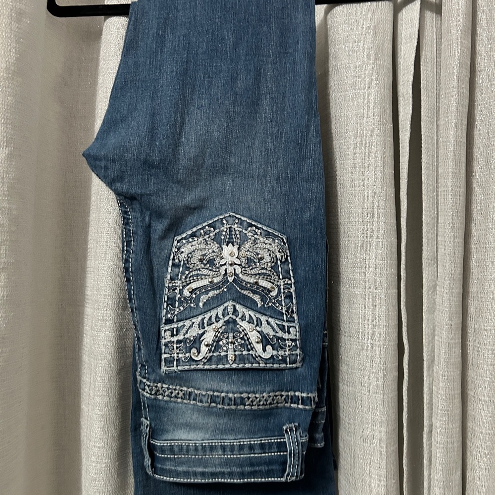 Stylish Blue Embroidered Men's Jeans